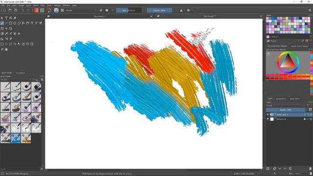 How to get thick paint in Krita смотреть онлайн
