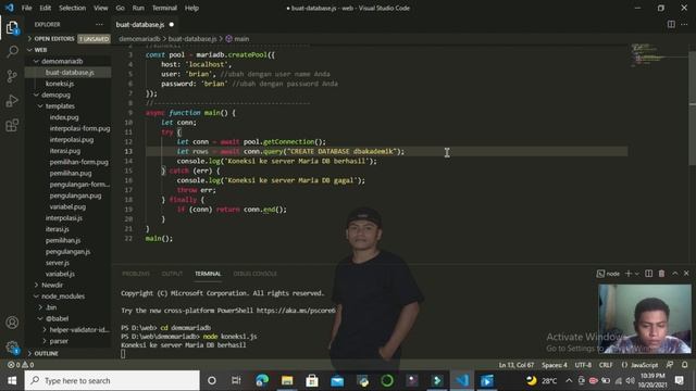 #39 Membuat database dengan MariaDB dan Node js 2 смотреть онлайн