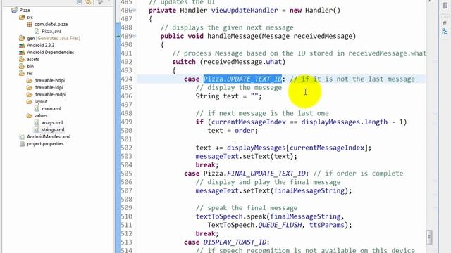 Lesson15 16 Pizza java Handler viewUpdateHandler for updating смотреть онлайн