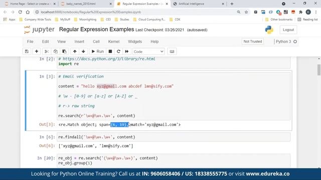 Python RegEx | Regular Expressions | Python Training | Edureka | Python Live - 1 смотреть онлайн