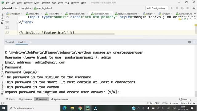 #9 Django Project || Online Job Portal Project || Hindi смотреть онлайн