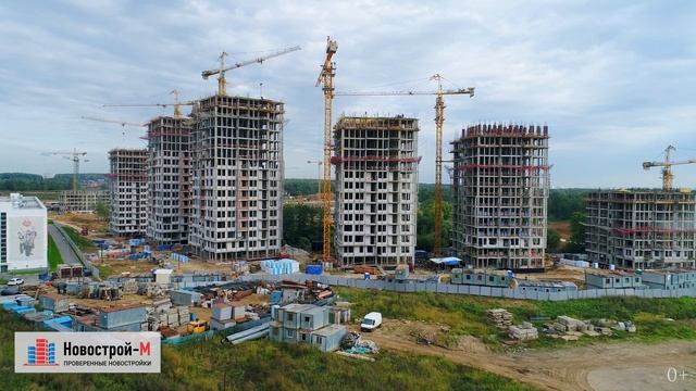 Жилой район «Скандинавия» от девелопера ГК «А101» (аэросъемка: сентябрь 2017 г.) смотреть онлайн