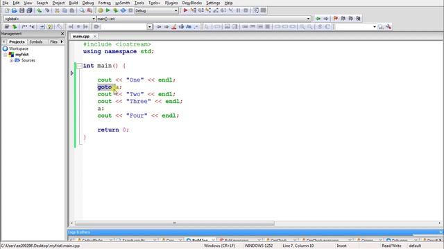 goto Statement In C++ смотреть онлайн