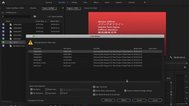 Media Offline Premiere Pro - Easy Fix смотреть онлайн