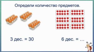 Тема 17. Однозначные и двузначные числа. Счёт десятками. Сравнение, сложение и вычитание десятков