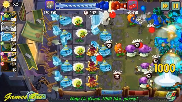 Plants vs Zombies 2 Battlez - Sling Pea, Snow Pea and Winter Melon смотреть онлайн