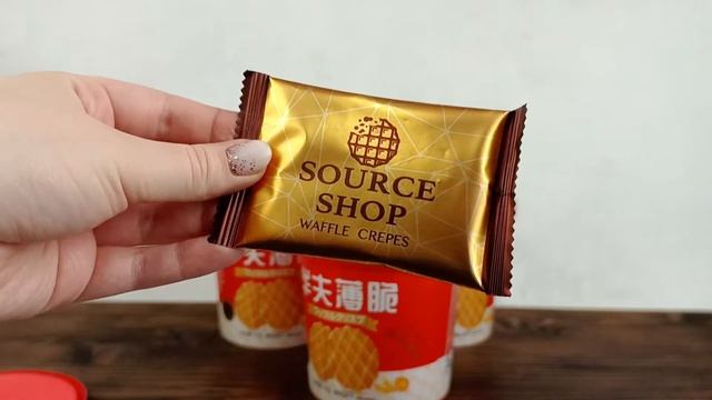 Распаковка: Вафельные крекеры в ведёрке 118 гр