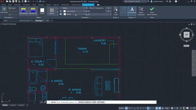 KONTUR Vol. 1 Pt. 7: AUTOCAD - Text, Hatch, Hatch Dinding смотреть онлайн