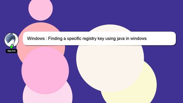 Windows : Finding a specific registry key using java in windows смотреть онлайн