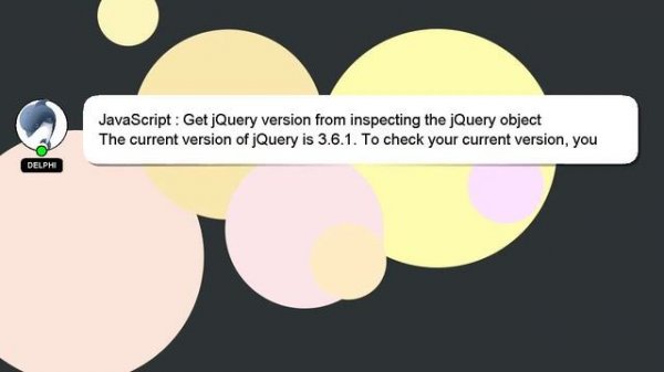 JavaScript : Get jQuery version from inspecting the jQuery object