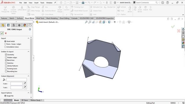 Show DXF Bending lines in SOLIDWORKS смотреть онлайн