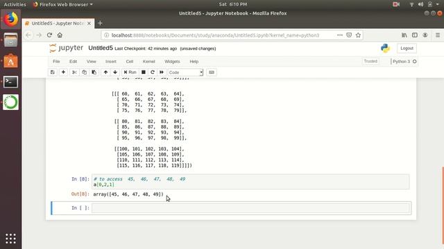 Numpy Arrays: Indexing & Slicing смотреть онлайн