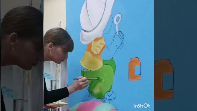 роспись стен акриловыми красками в детском саду смотреть онлайн