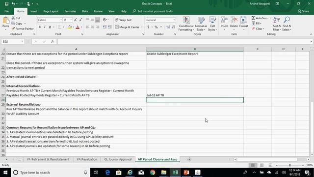 Oracle AP Period Closure and Reconciliation смотреть онлайн