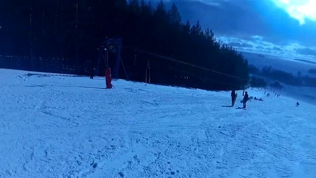 На сноуборде || тестим экшн камеру смотреть онлайн