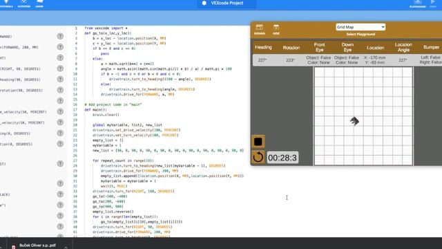 Move robot using list, append x and y position to new list and drive robot back to start position смотреть онлайн