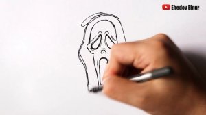 Как нарисовать маску из фильма Крик