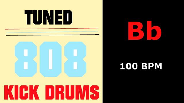 Bb - 100 BPM - Tuned 808 Kick Drum Metronome смотреть онлайн