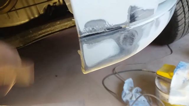 Локальный Ремонт бампера Рено Логан.