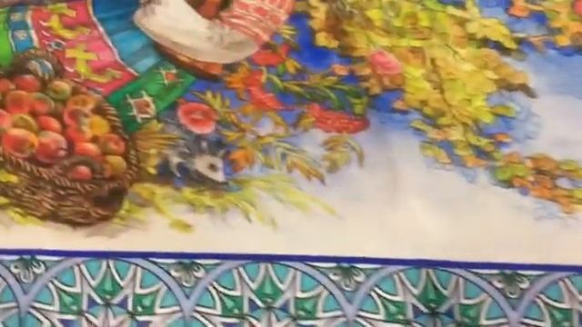 Платок, шёлк, атлас 89/89, «Двенадцать месяцев », автор: Рогатов Дмитрий. смотреть онлайн