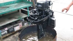 Парсун-9.8 . Запуск мотора после послеобкаточного ТО.