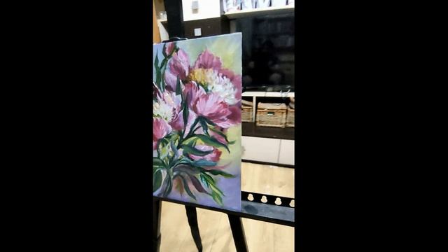 Картины цветы пионы 