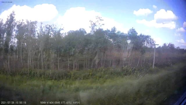 Железная дорога Купино - Баган - Карасук I (вид из окна поезда, вост. сторона) (ЗСЖД) смотреть онлайн