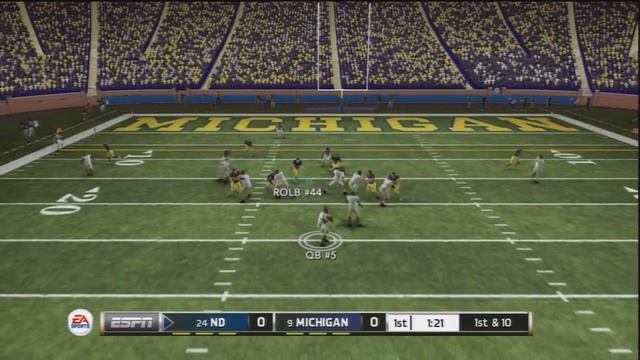 NCAA Football 13: Michigan vs Notre Dame Gameplay смотреть онлайн