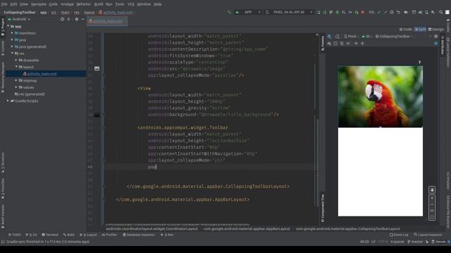 Collapsing Toolbar Layout in Android Studio | Palette API | Kotlin смотреть онлайн