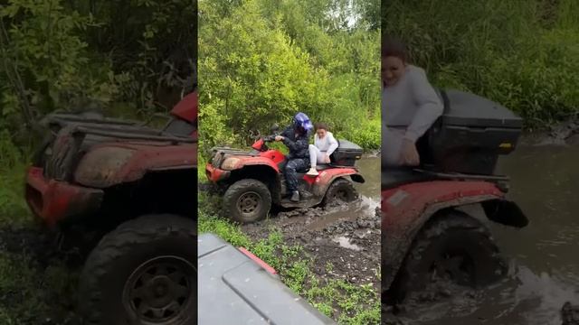 Покатушки на квадроцикле в Манжероке(Республика Алтай)#внедорожье #грязь