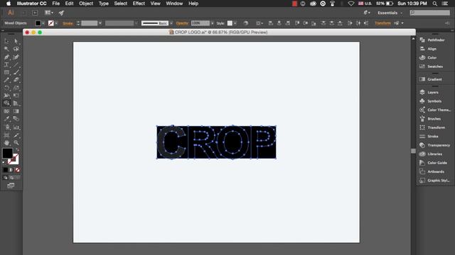 How To Design Negative Space Logo | illustrator CC - CROP смотреть онлайн
