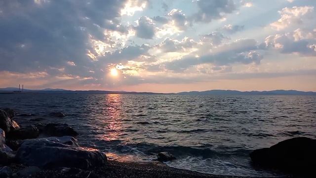Piombino Toscana Italia. Море, схід сонця. смотреть онлайн