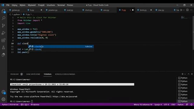 Clock - tkinter, time смотреть онлайн