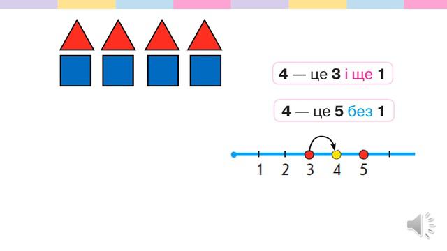 Вивчаємо число і цифру 4. смотреть онлайн