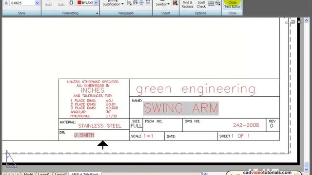 AutoCAD Tutorial - Editing Text смотреть онлайн