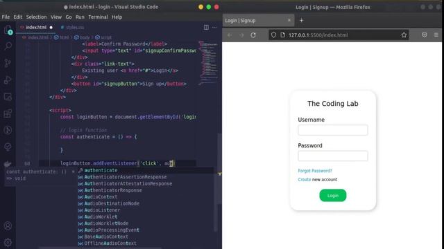 Login and signup form in HTML | Login and signup JavaScript | Beginner level tutorial смотреть онлайн
