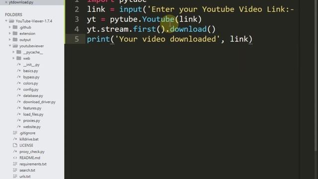 Python 5 lines code YouTube video downloaders | Python project | Python Tutorial For Beginners смотреть онлайн