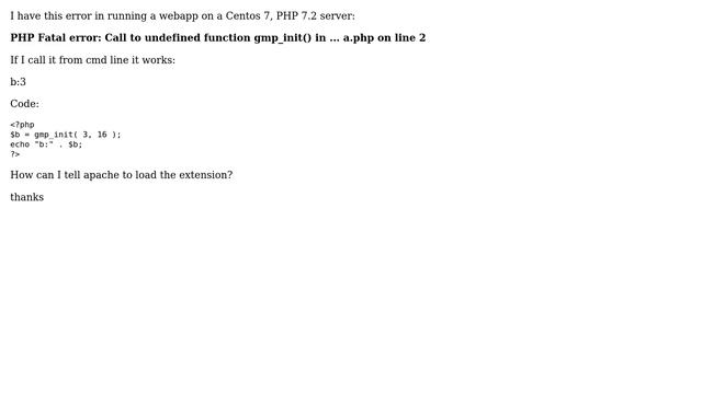 DevOps & SysAdmins: Apache on Centos doesn't recognize gmp extension смотреть онлайн