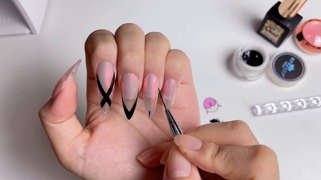 시크하고 블링한 블랙핑크 네일?✨ 셀프네일 / 연장네일 / 네일아트 / 프렌치네일 / asmr смотреть онлайн