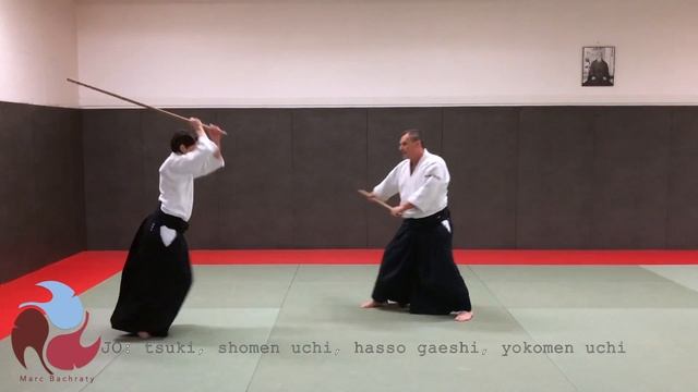 Jo 4 basic mouvements: Tsuki, shomen uchi, hasso gaeshi, yokomen uchi. смотреть онлайн