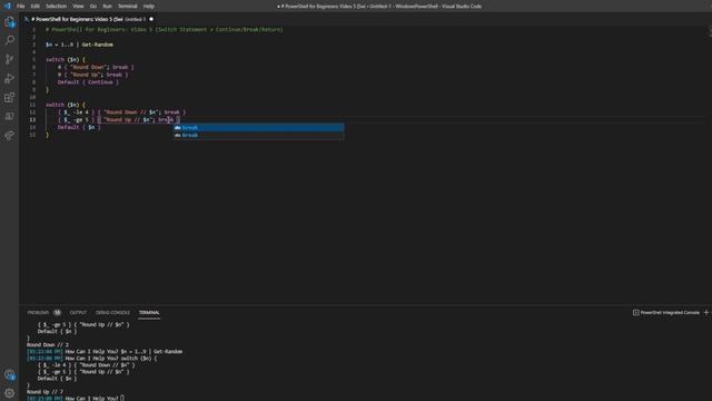 PowerShell for Beginners: Video 5 (Switch, Continue, Break & Return) смотреть онлайн