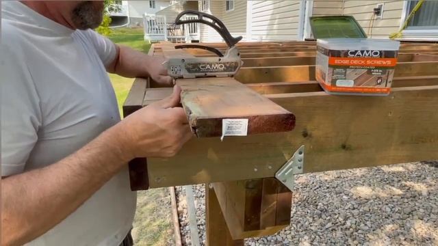 Installing the First Deck Board (With Camo Markmans Pro) смотреть онлайн