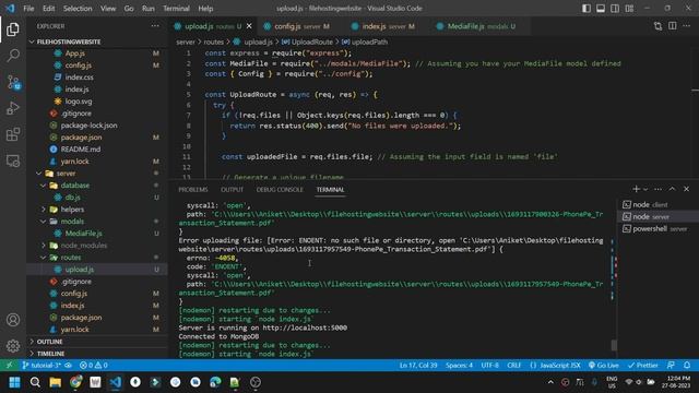 Create Upload Using express fileupload in react | MERN Stack With ChatGPT Project Tutorial #4 смотреть онлайн