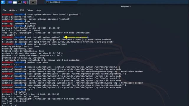 How to Install Python 3.8.3 in Kali Linux (2020) смотреть онлайн