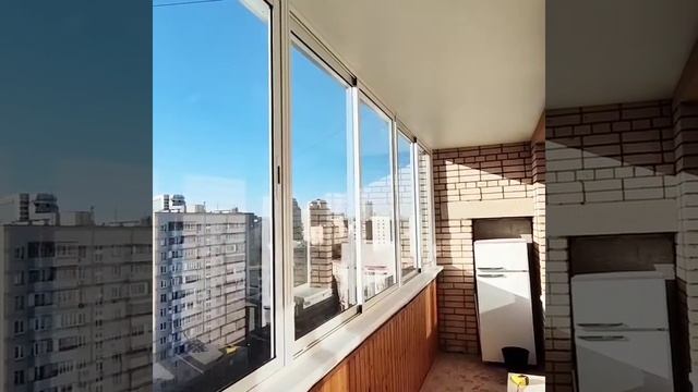 Остекление раздвижное холодное в Москве. Отделка балкона м. Беларусская. Ремонт балкона. смотреть онлайн