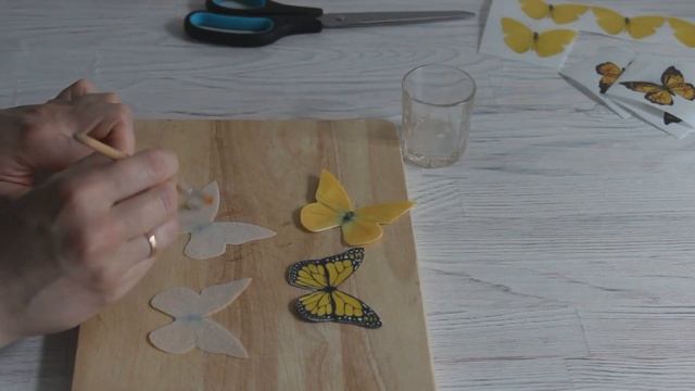 Делаем бабочки для декора торта смотреть онлайн