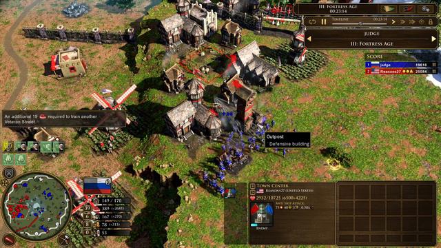 Strelets try to crack the shell of the american turtle! [AoE3DE] смотреть онлайн