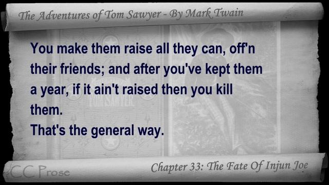 Chapter 33 - The Adventures of Tom Sawyer by Mark Twain - The Fate Of Injun Joe смотреть онлайн