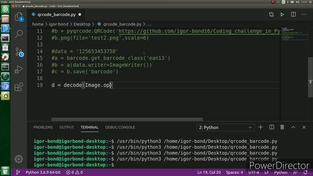 CodingChallengeinPython #9 QRコードとバーコードの生成と読み取り Python プログラミング Opencv смотреть онлайн
