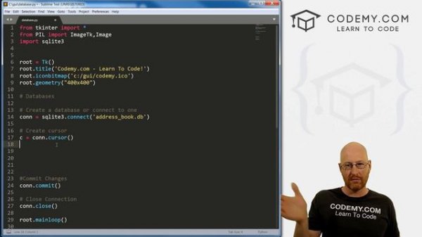 Using Databases With TKinter - Python Tkinter GUI Tutorial 19
